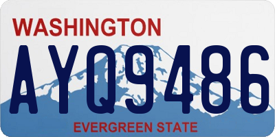 WA license plate AYQ9486