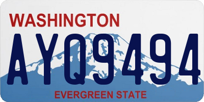 WA license plate AYQ9494