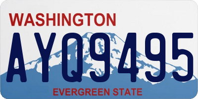 WA license plate AYQ9495