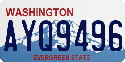 WA license plate AYQ9496