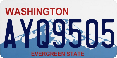 WA license plate AYQ9505