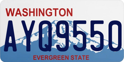 WA license plate AYQ9550