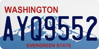 WA license plate AYQ9552