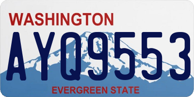 WA license plate AYQ9553