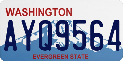 WA license plate AYQ9564