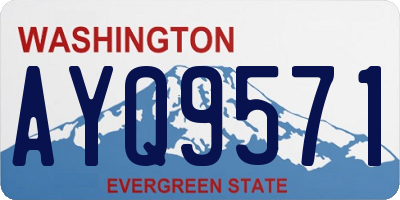 WA license plate AYQ9571