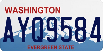 WA license plate AYQ9584