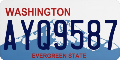WA license plate AYQ9587