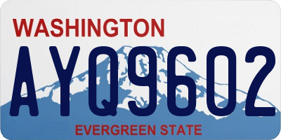 WA license plate AYQ9602