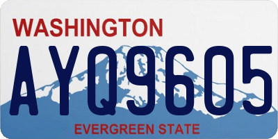 WA license plate AYQ9605
