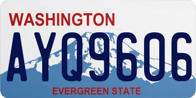 WA license plate AYQ9606