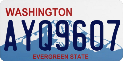 WA license plate AYQ9607