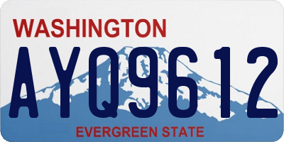 WA license plate AYQ9612