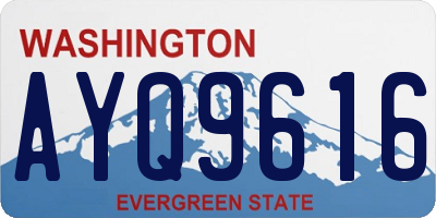 WA license plate AYQ9616