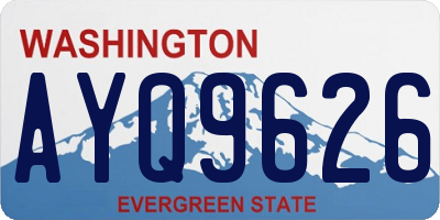 WA license plate AYQ9626