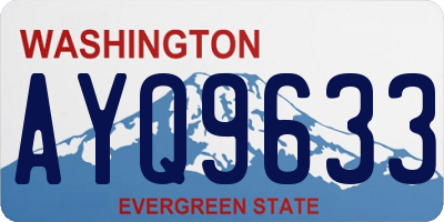 WA license plate AYQ9633