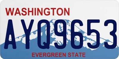 WA license plate AYQ9653
