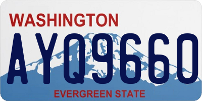 WA license plate AYQ9660