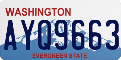 WA license plate AYQ9663