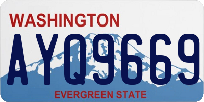 WA license plate AYQ9669
