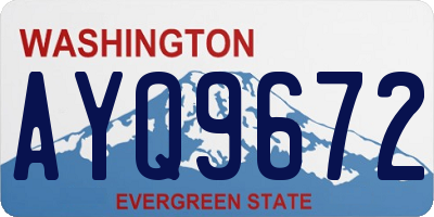 WA license plate AYQ9672
