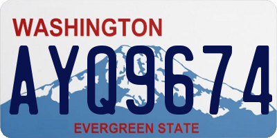 WA license plate AYQ9674