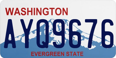 WA license plate AYQ9676