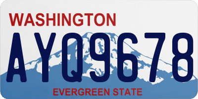 WA license plate AYQ9678