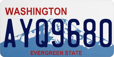 WA license plate AYQ9680