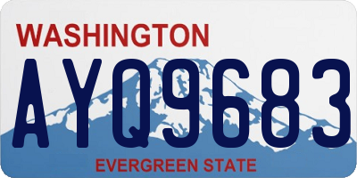 WA license plate AYQ9683