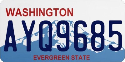 WA license plate AYQ9685