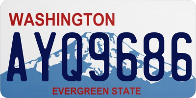 WA license plate AYQ9686