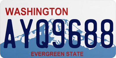 WA license plate AYQ9688