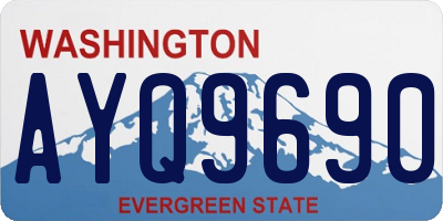 WA license plate AYQ9690