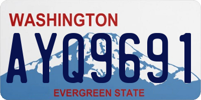 WA license plate AYQ9691