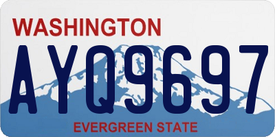 WA license plate AYQ9697