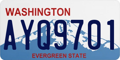 WA license plate AYQ9701