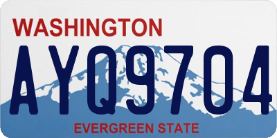 WA license plate AYQ9704