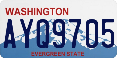 WA license plate AYQ9705