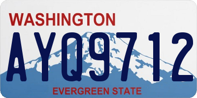 WA license plate AYQ9712