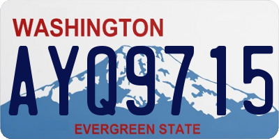 WA license plate AYQ9715