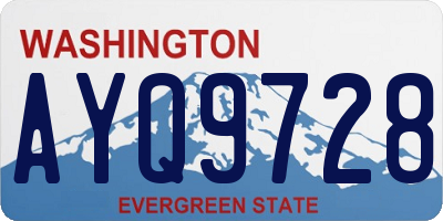 WA license plate AYQ9728