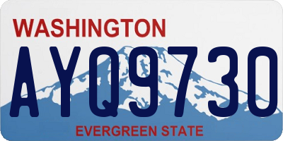WA license plate AYQ9730