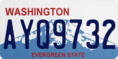 WA license plate AYQ9732