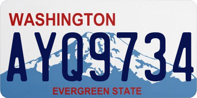 WA license plate AYQ9734