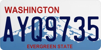 WA license plate AYQ9735