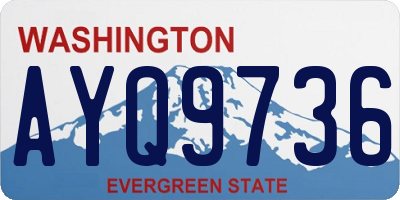 WA license plate AYQ9736
