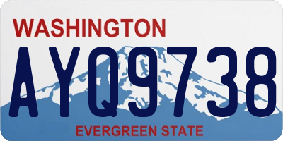 WA license plate AYQ9738