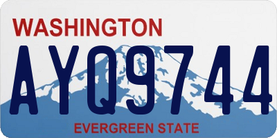 WA license plate AYQ9744