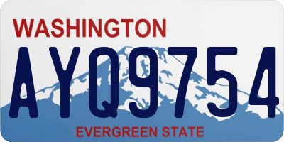 WA license plate AYQ9754